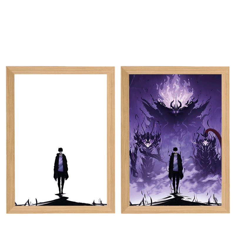 Solo Leveling LED Painting - A4 Size