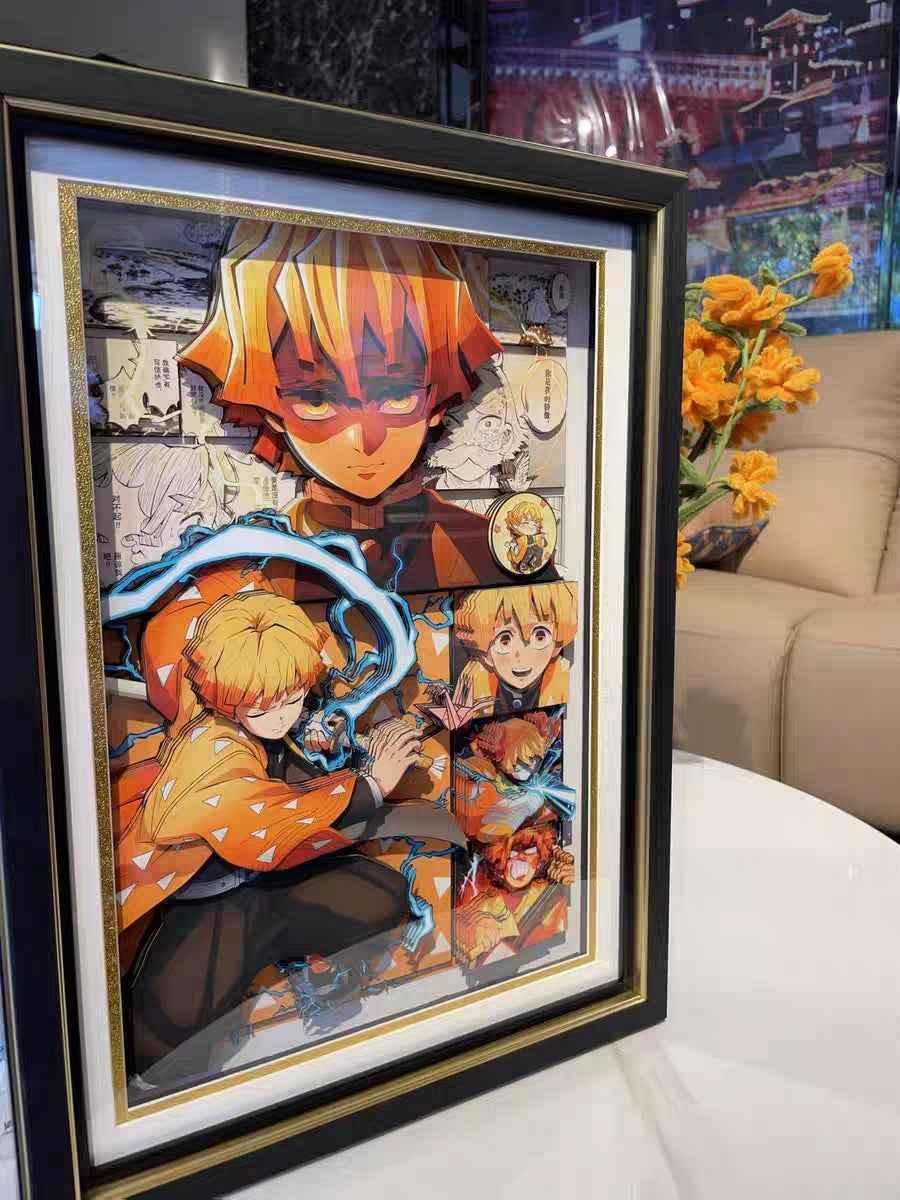Demon Slayer: Zenitsu Agatsuma 3D Stereoscopic Painting - Mikomarastudio