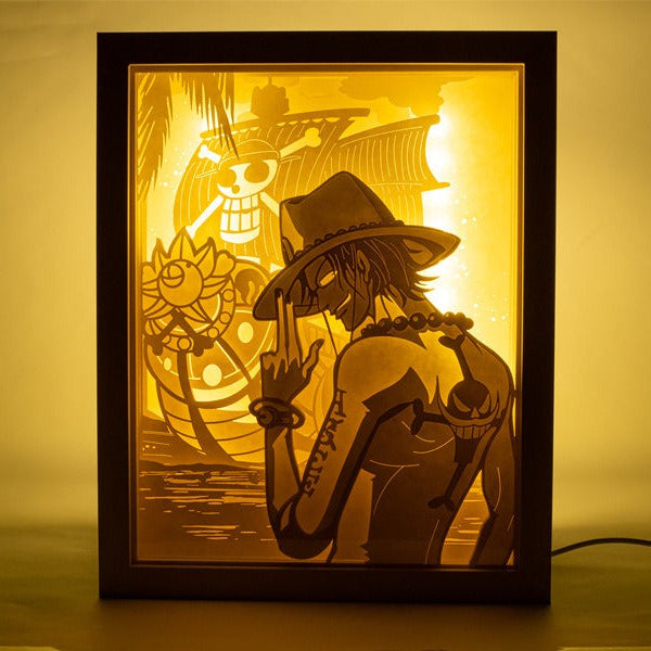 One piece: Portgas D. Ace LED Painting