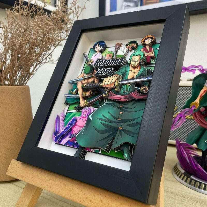 One Piece: Roronoa Zoro 3D Stereoscopic Painting - Mikomarastudio