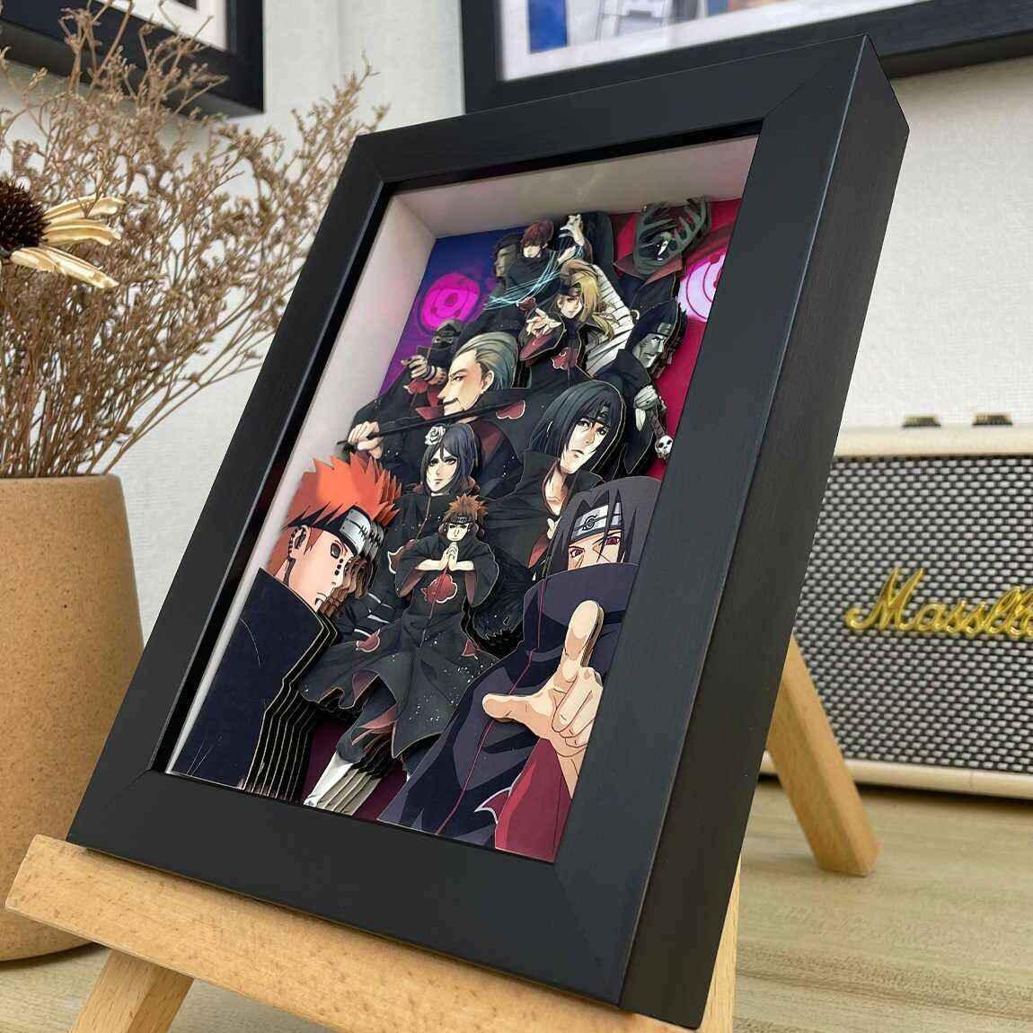 Naruto: Akatsuki 3D Stereoscopic Painting - Mikomarastudio