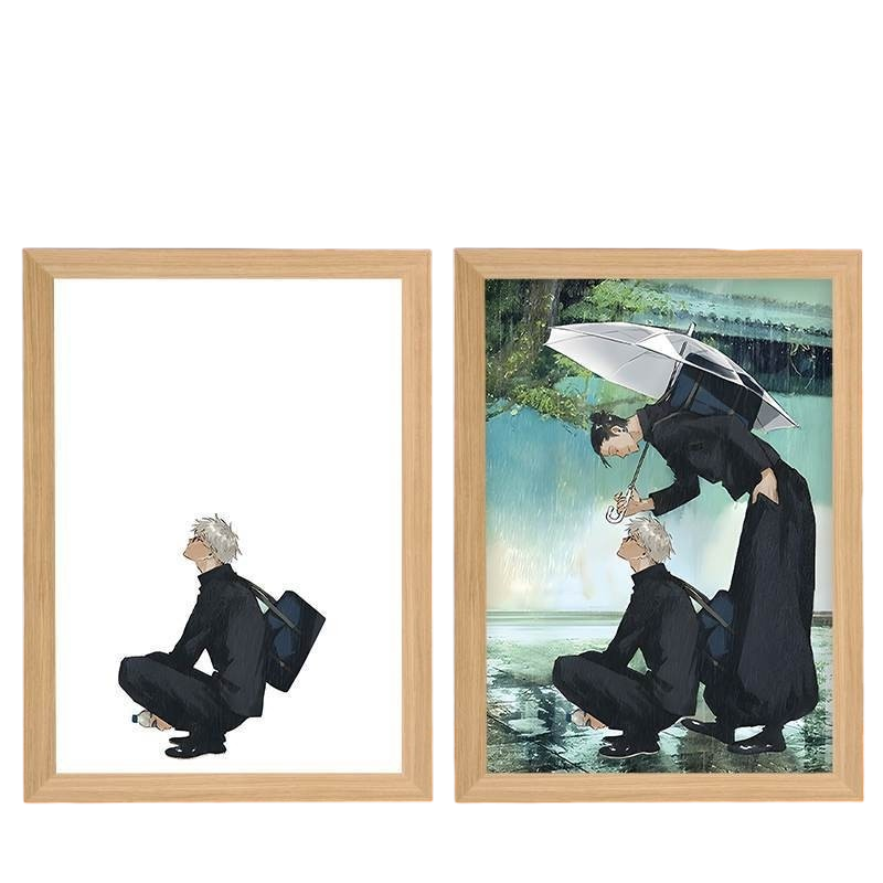 Jujutsu Kaisen:Gojo and Geto LED Painting - A4 Size
