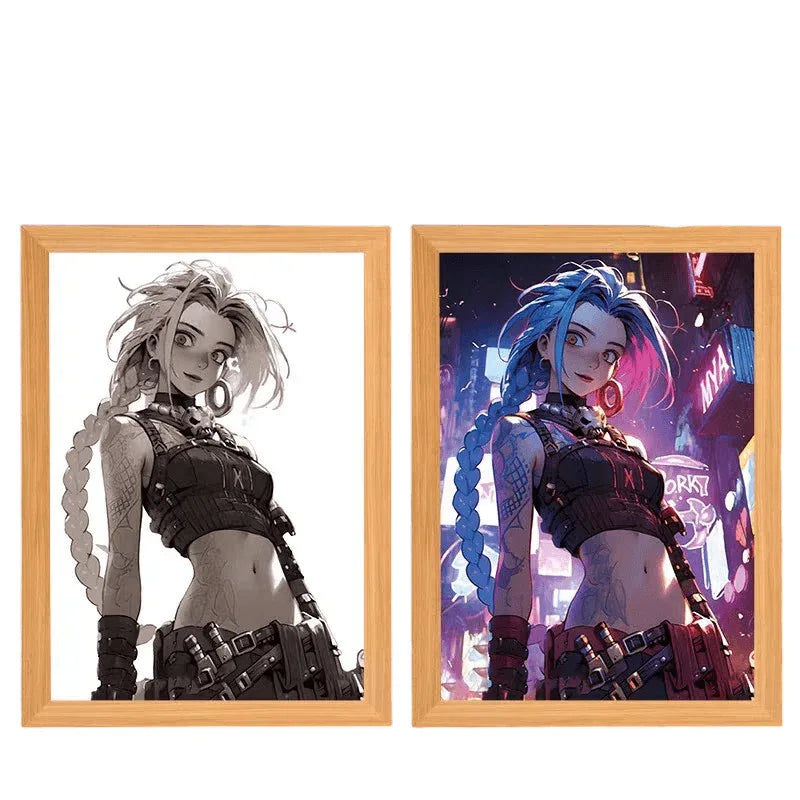Arcane:Jinx LED Painting Lamp - A4 Size - Mikomarastudio