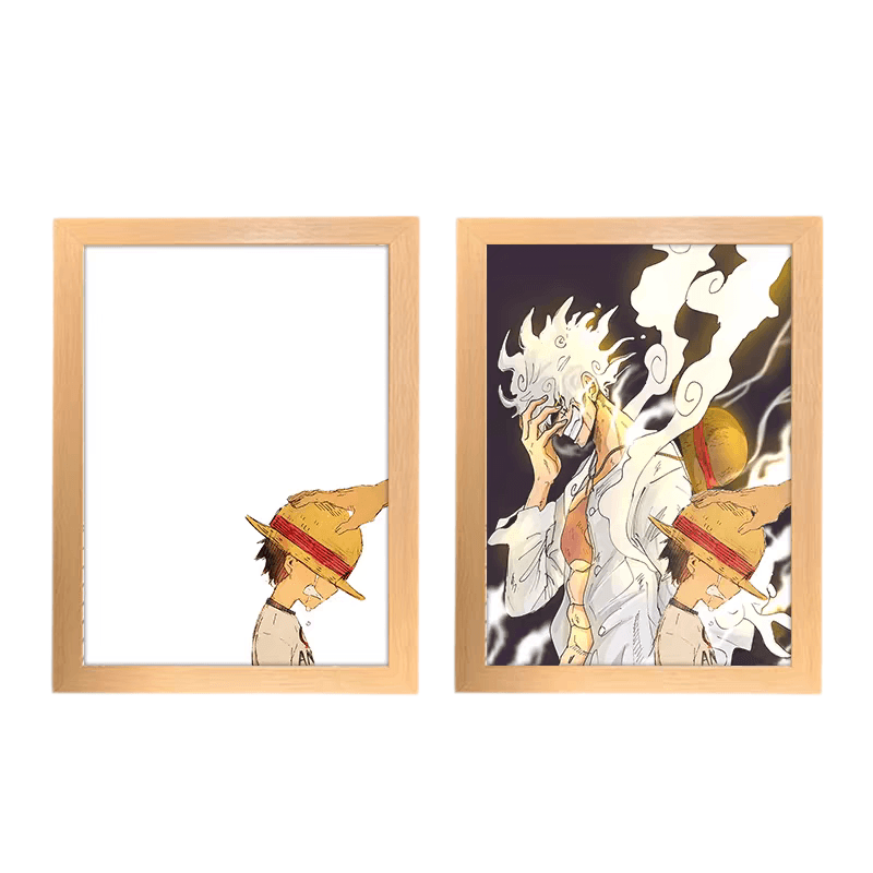 One Piece:Luffy Gear 5 LED Painting - A4 Size - Mikomarastudio