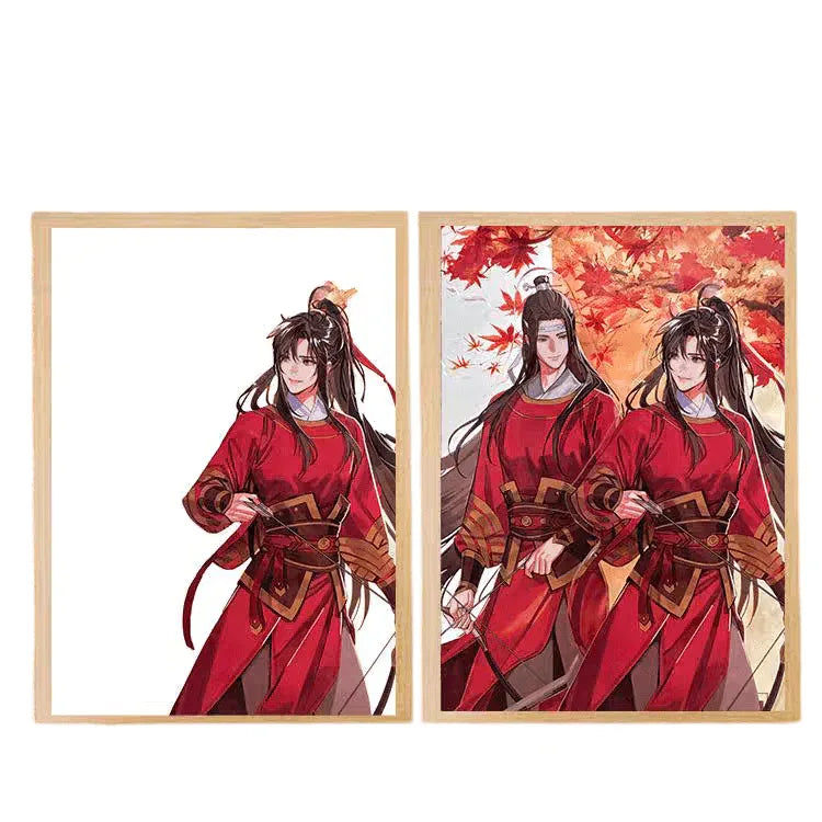 Mo Dao Zu Shi(Grandmaster of Demonic Cultivation) LED Painting Lamp 3 - A4 Size - Mikomarastudio