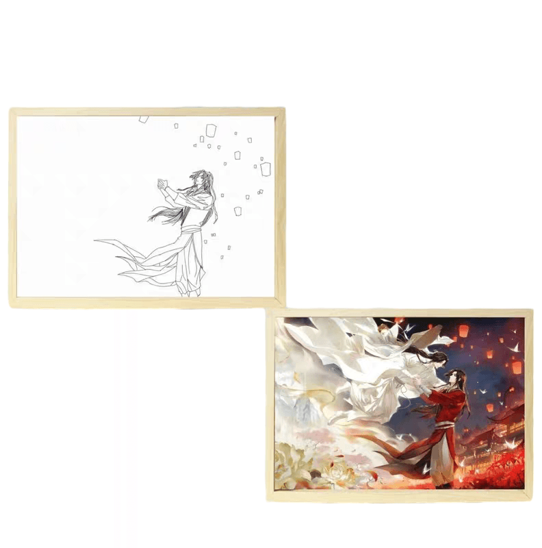 Heaven Official's Blessing LED Painting 1 - A4 Size - Mikomarastudio