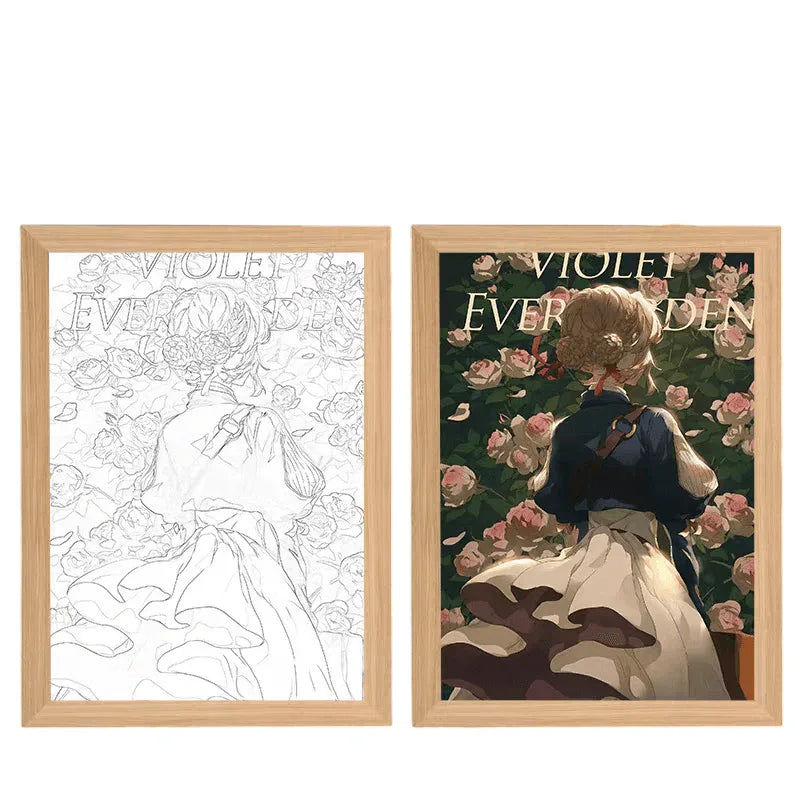 Violet Evergarden LED Painting Lamp - A4 Size - Mikomarastudio