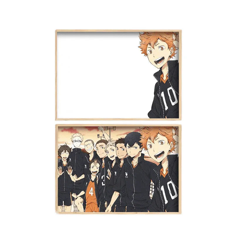 Haikyuu Team LED Painting Lamp - A4 Size - Mikomarastudio