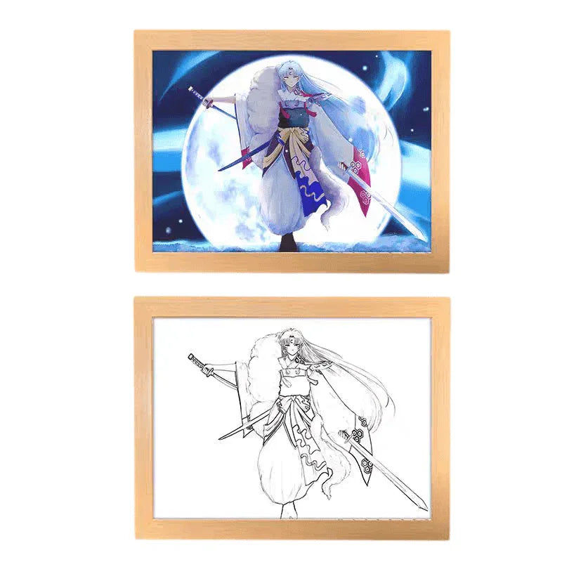 Inuyasha:Lord Sesshomaru LED Painting Lamp - A4 Size - Mikomarastudio