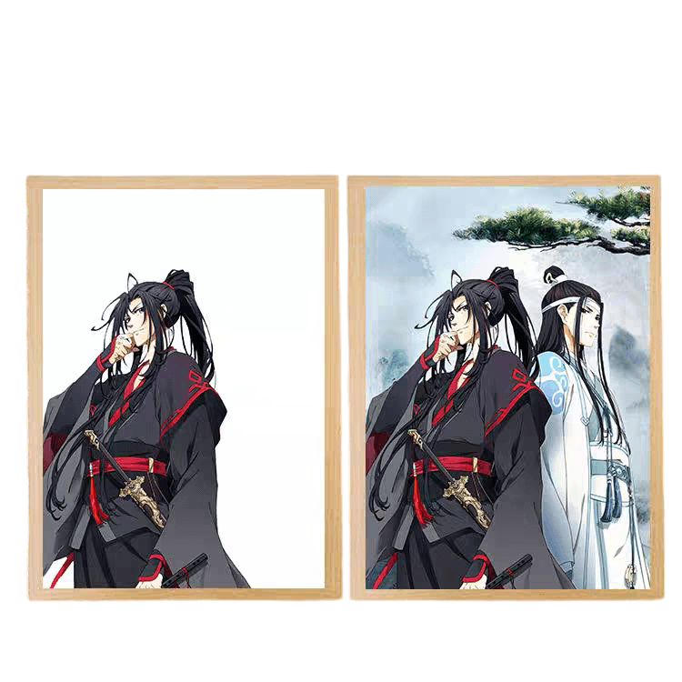 Mo Dao Zu Shi(Grandmaster of Demonic Cultivation) LED Painting 2 - A4 Size - Mikomarastudio