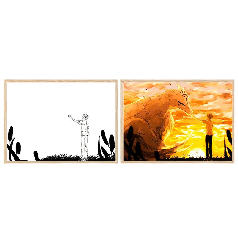 Natsume's Book of Friends LED Painting Lamp - A4 Size - Mikomarastudio