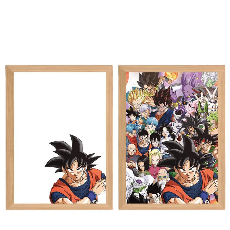Dragon Ball Z LED Painting Lamp - A4 Size - Mikomarastudio