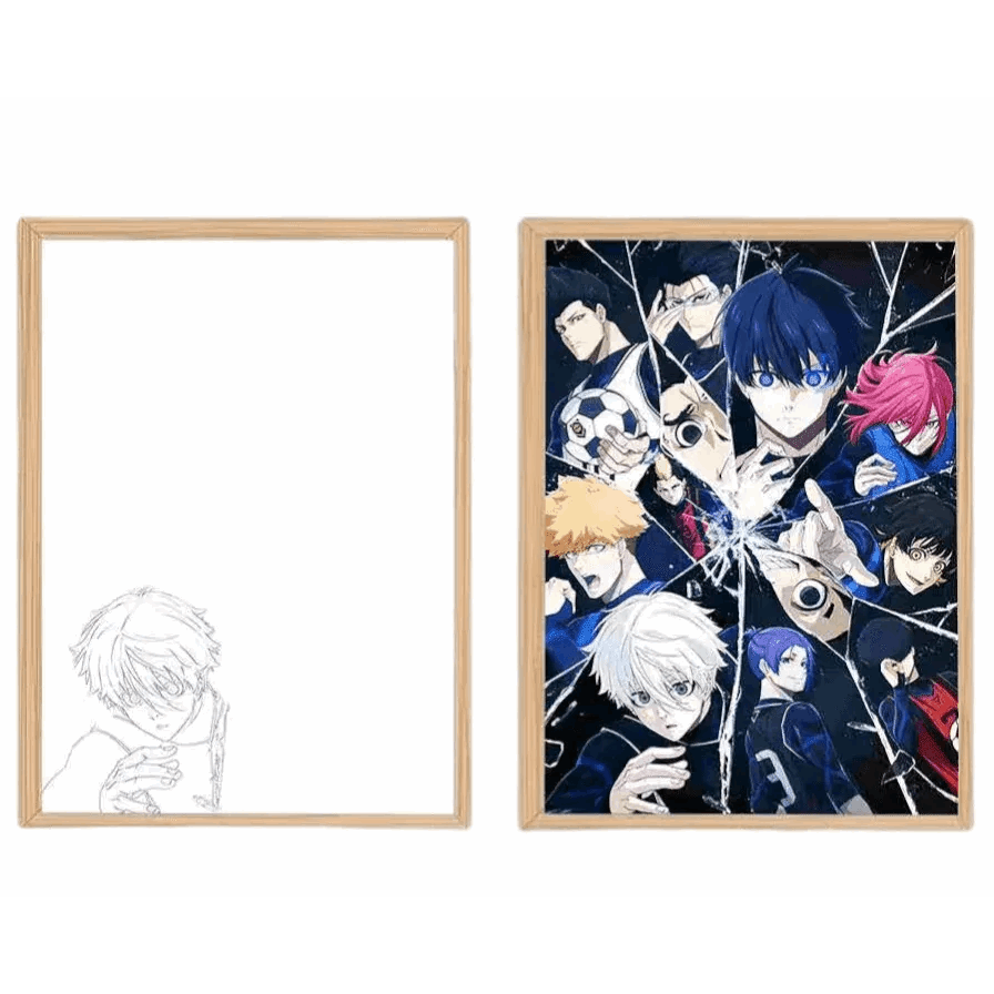 Blue Lock LED Painting Lamp - A4 Size - Mikomarastudio