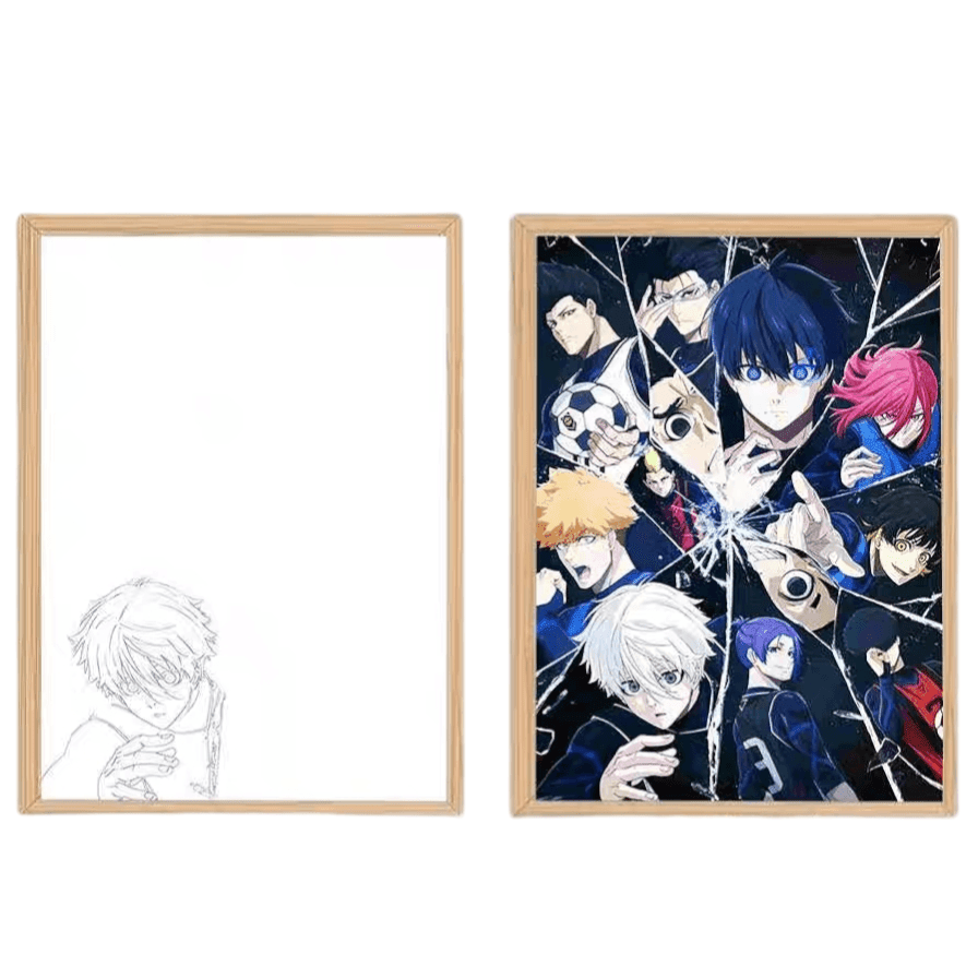 Blue Lock LED Painting - A4 Size