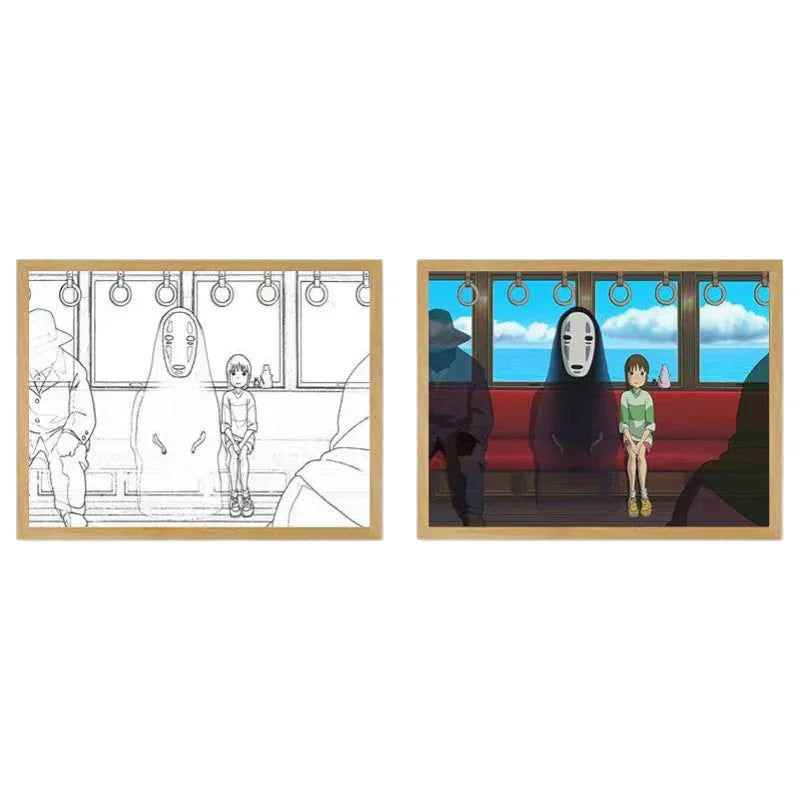 Spirited Away LED Painting Lamp - A4 Size - Mikomarastudio
