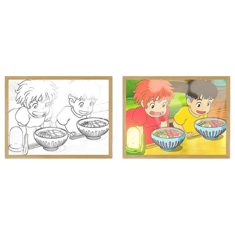 Ponyo LED Painting Lamp - A4 Size - Mikomarastudio