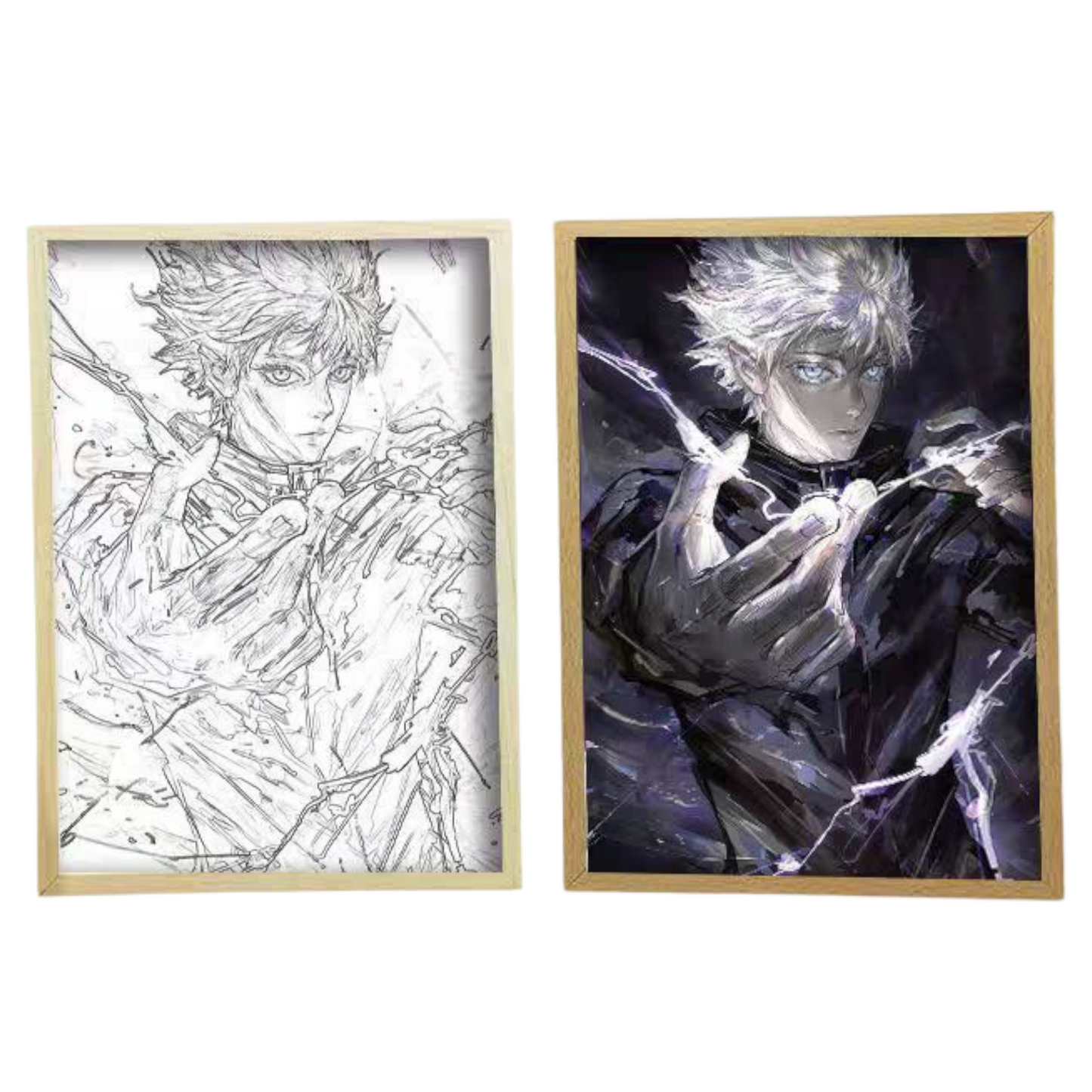 Jujutsu Kaisen: Satoru Gojo LED Painting - A4 Size