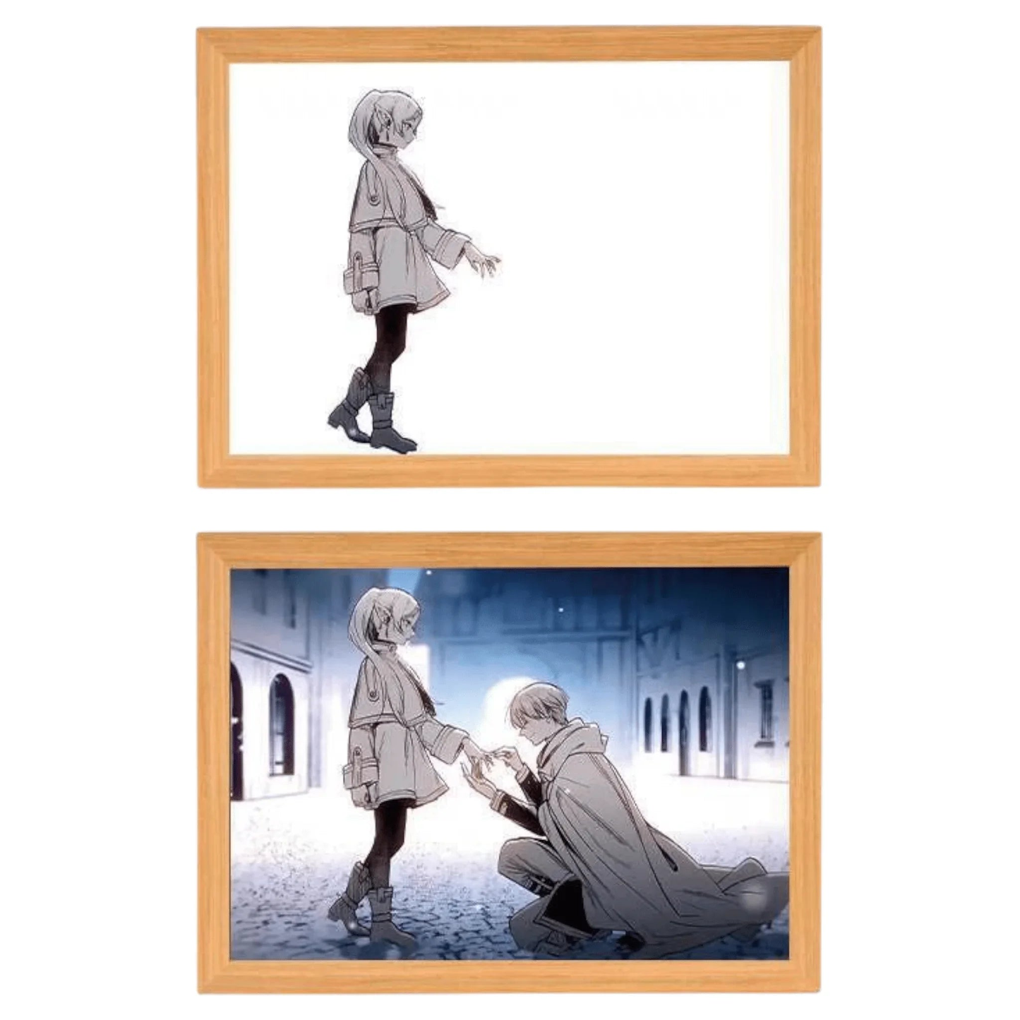 Frieren: Beyond Journey's End LED Painting Lamp 1 - A4 Size - Mikomarastudio