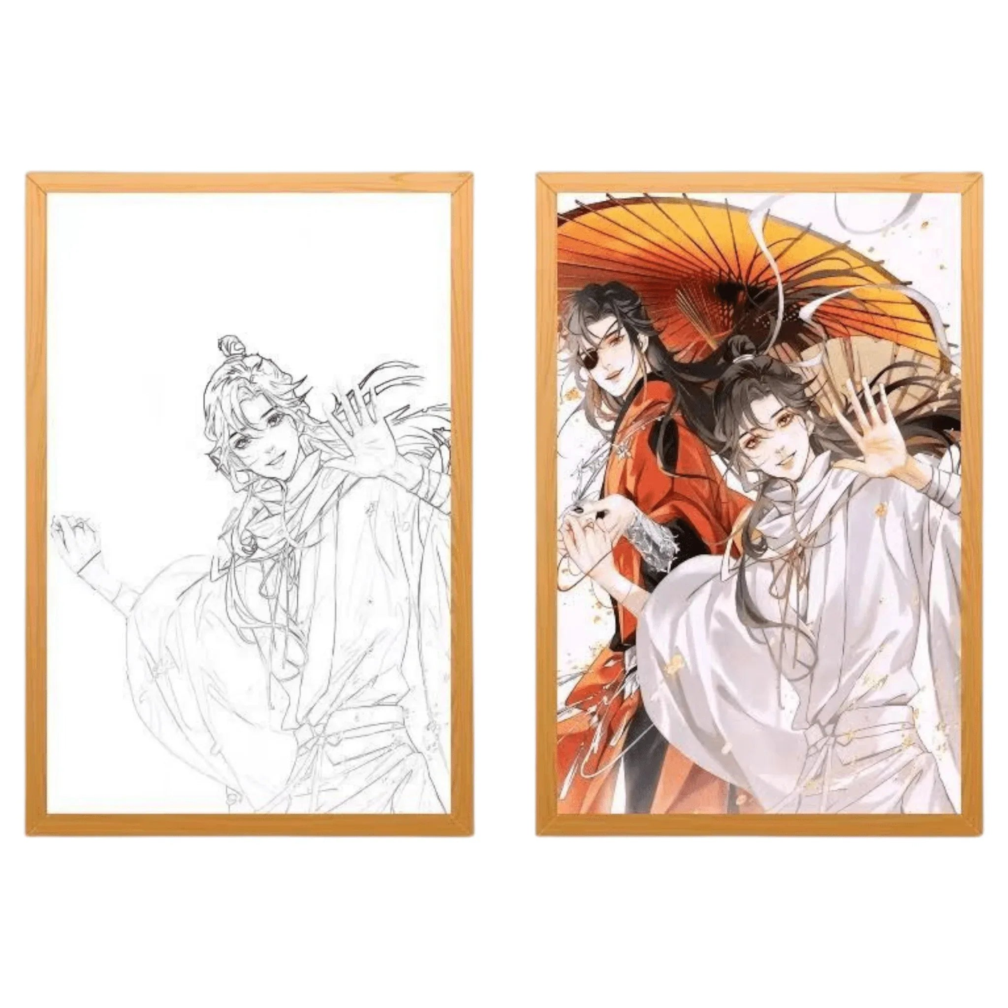 Heaven Official's Blessing LED Painting Lamp - A4 Size - Mikomarastudio
