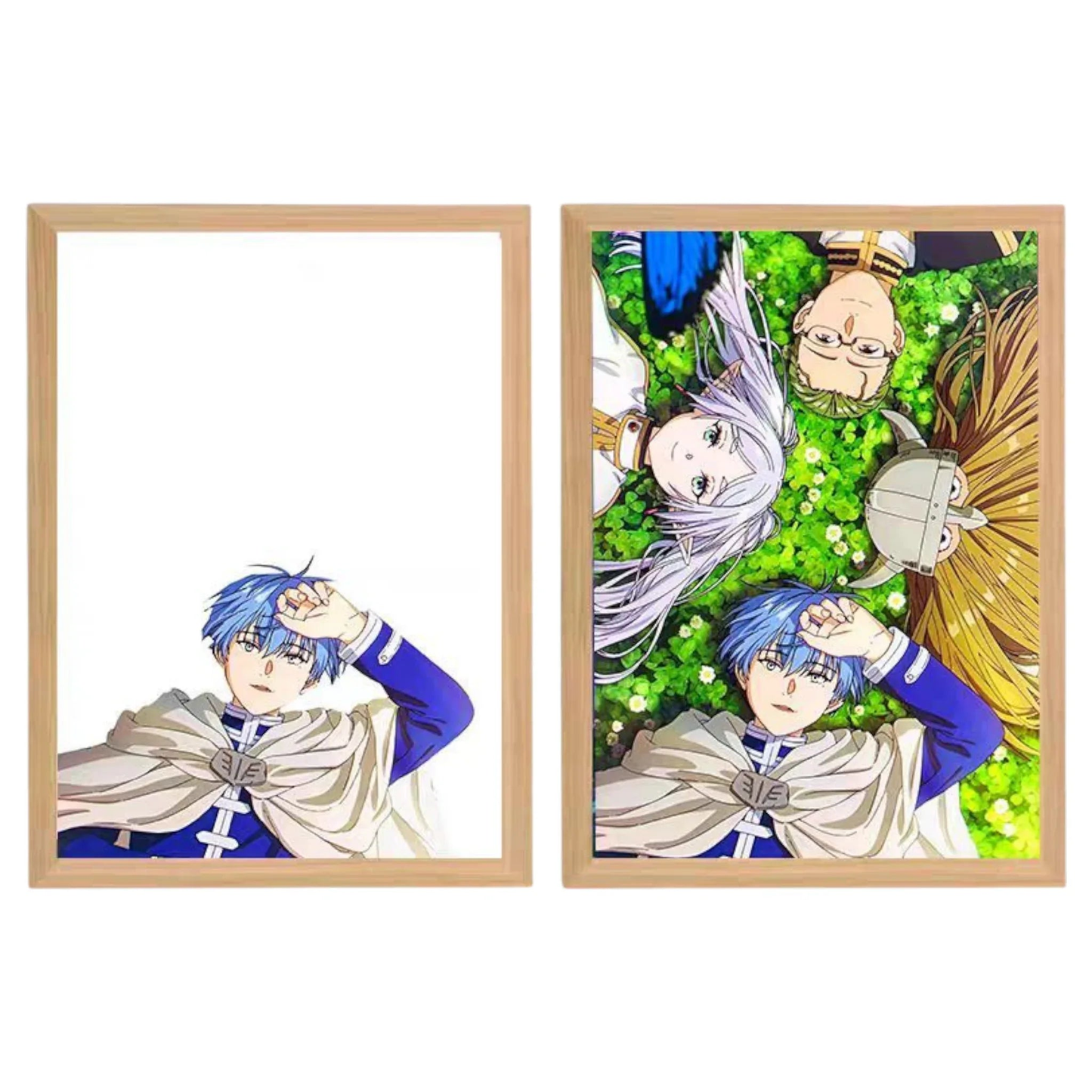 Frieren: Beyond Journey's End LED Painting Lamp - A4 Size - Mikomarastudio