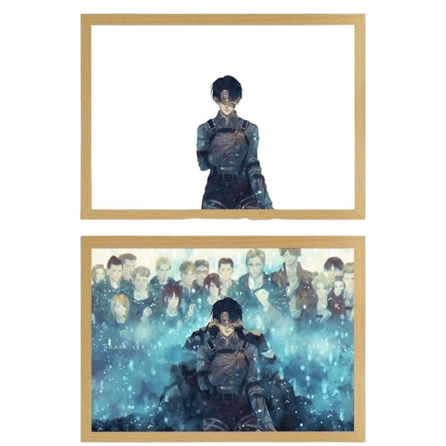 Attack on TItan:Captain Levi LED Painting Lamp - A4 Size - Mikomarastudio