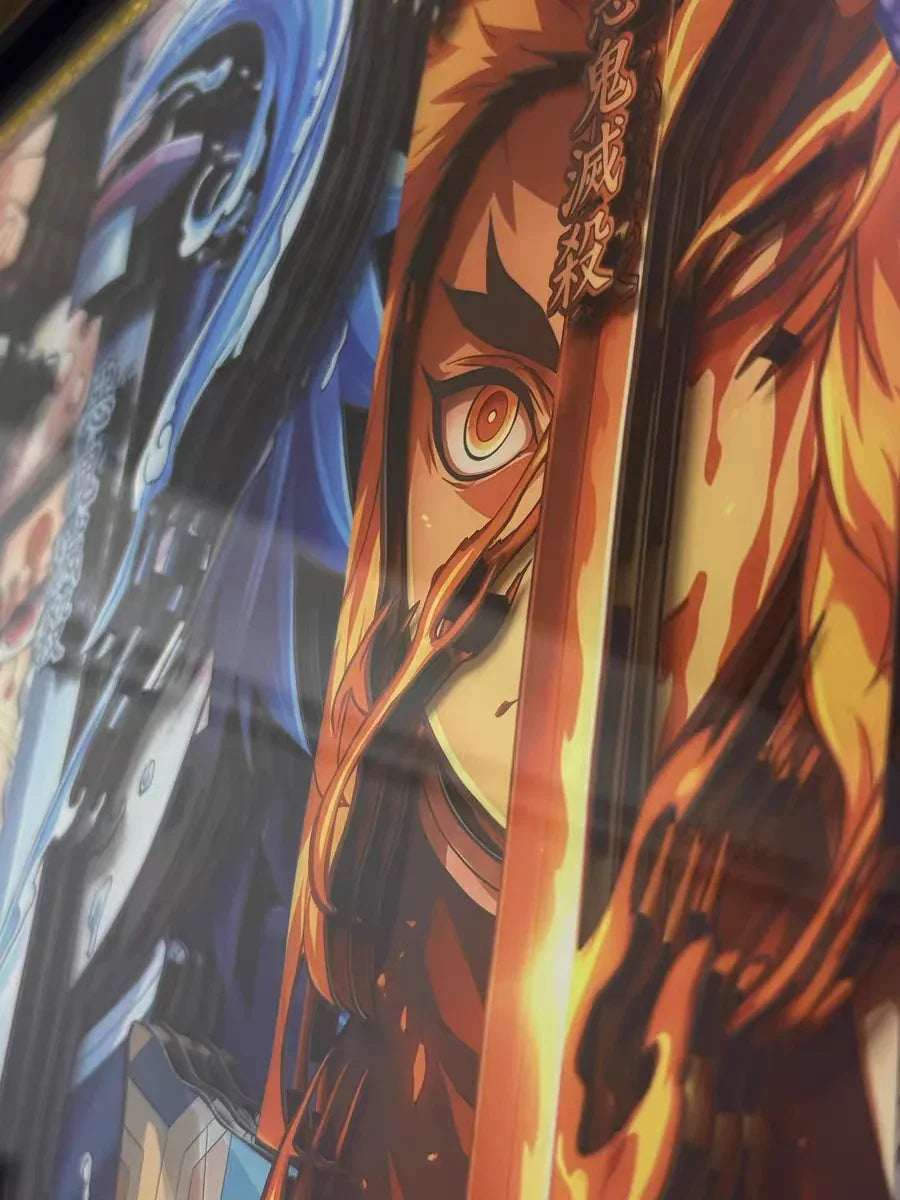 Demon Slayer: The 9 Hashira 3D Stereoscopic Painting - Mikomarastudio