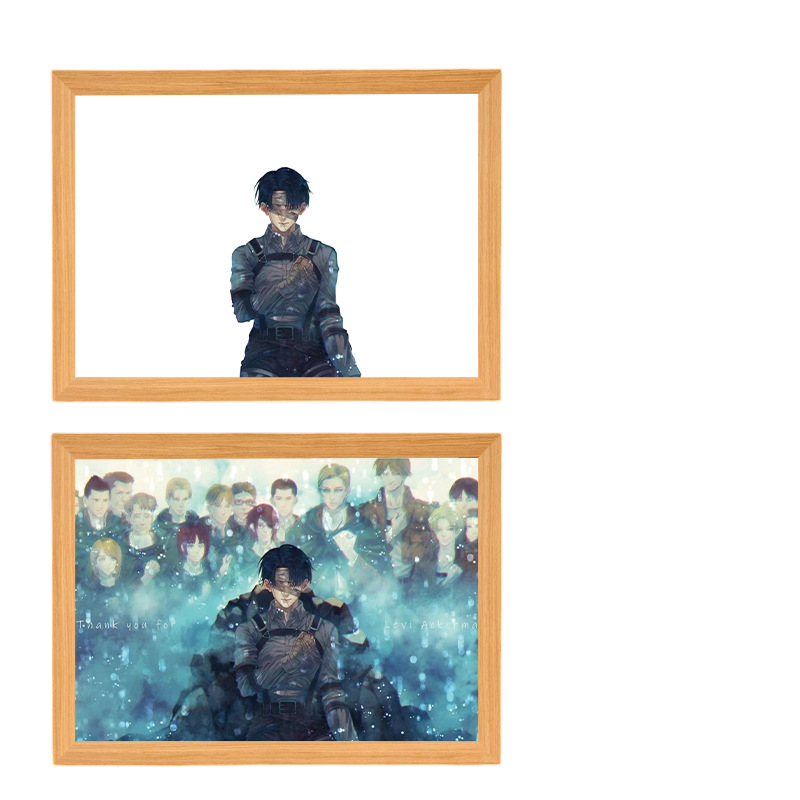 Attack on TItan:Captain Levi LED Painting  - A4 Size