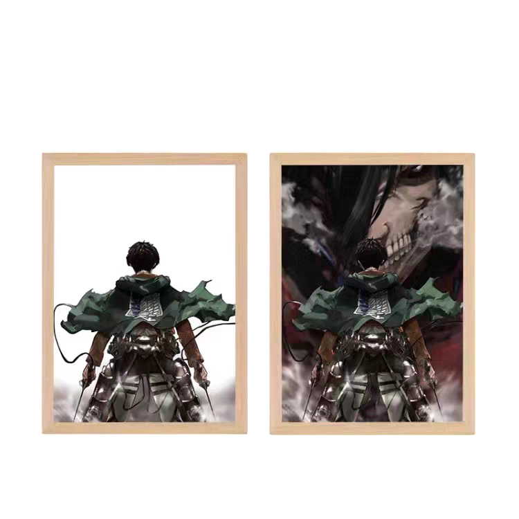 Attack on Titan:Eren Yeager Titan Transformation LED Painting   - A4 Size