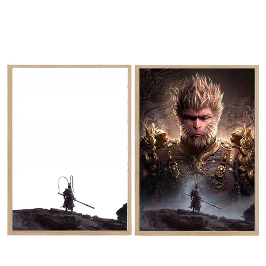 Black Myth: Wukong LED Painting  - A4 Size