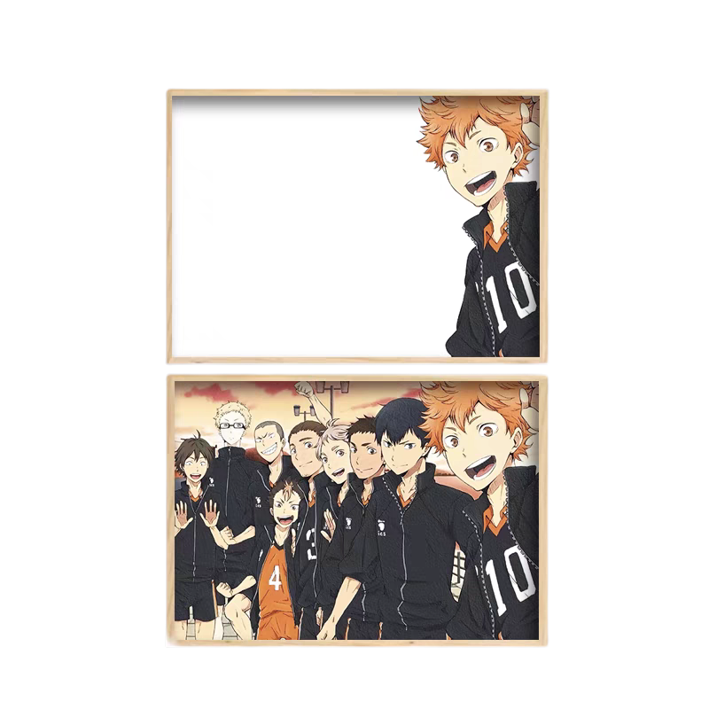 Haikyuu Team LED Painting  - A4 Size