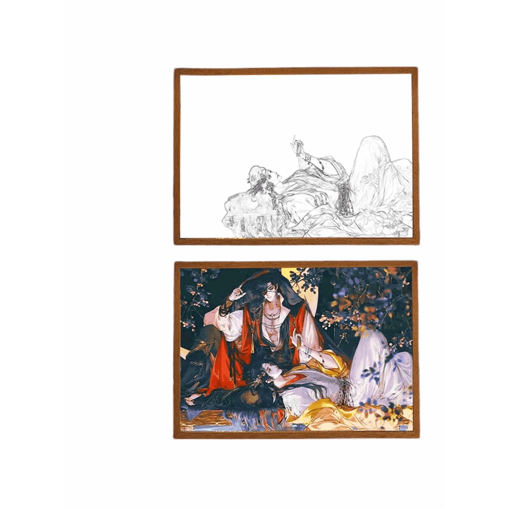 Heaven Official's Blessing LED Painting Lamp - A4 Size - Mikomarastudio