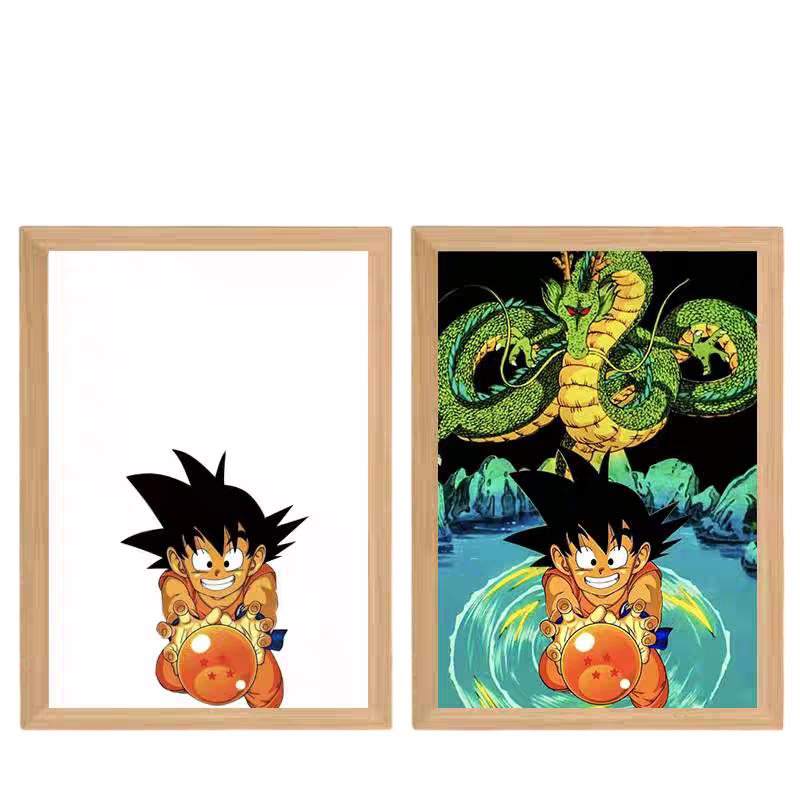 Dragon Ball: Goku LED Painting  - A4 Size