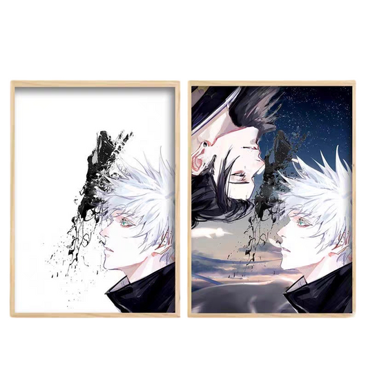 Jujutsu Kaisen: Gojo and Geto LED Painting - A4 Size