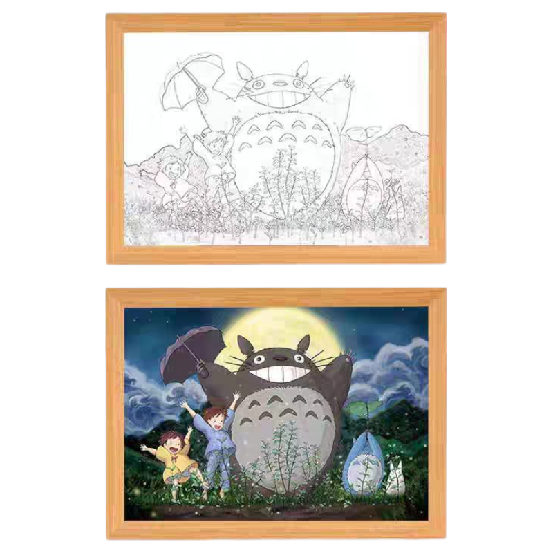 My Neighbor Totoro LED Painting Lamp - A4 Size