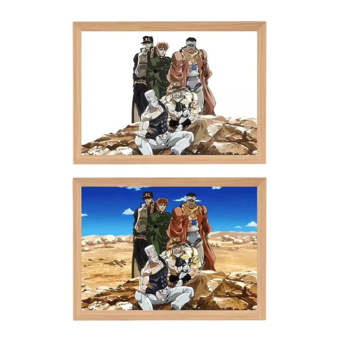 Jojo's Bizzare Adventure LED Painting Lamp A4-Size - Mikomarastudio