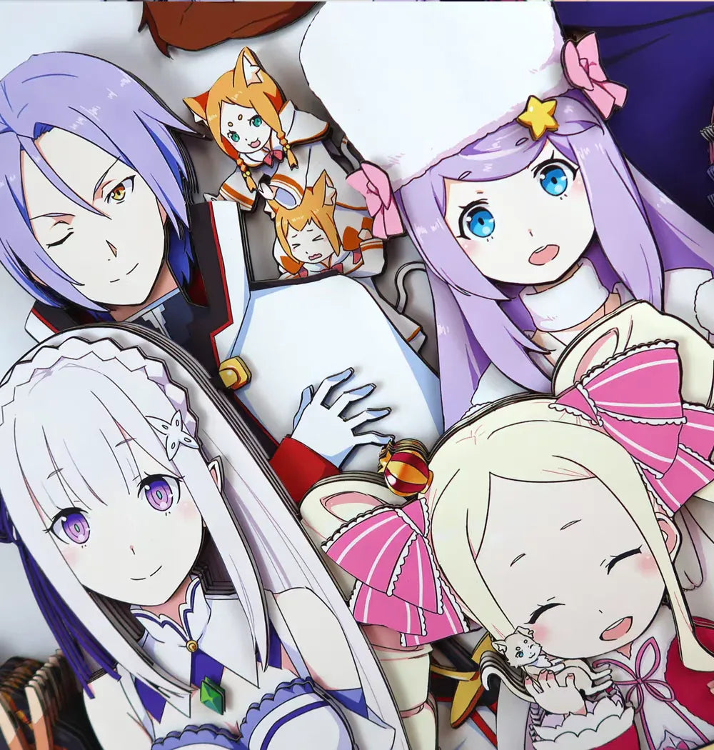 Re:Zero − Starting Life in Another World 3D Stereoscopic Painting - Mikomarastudio